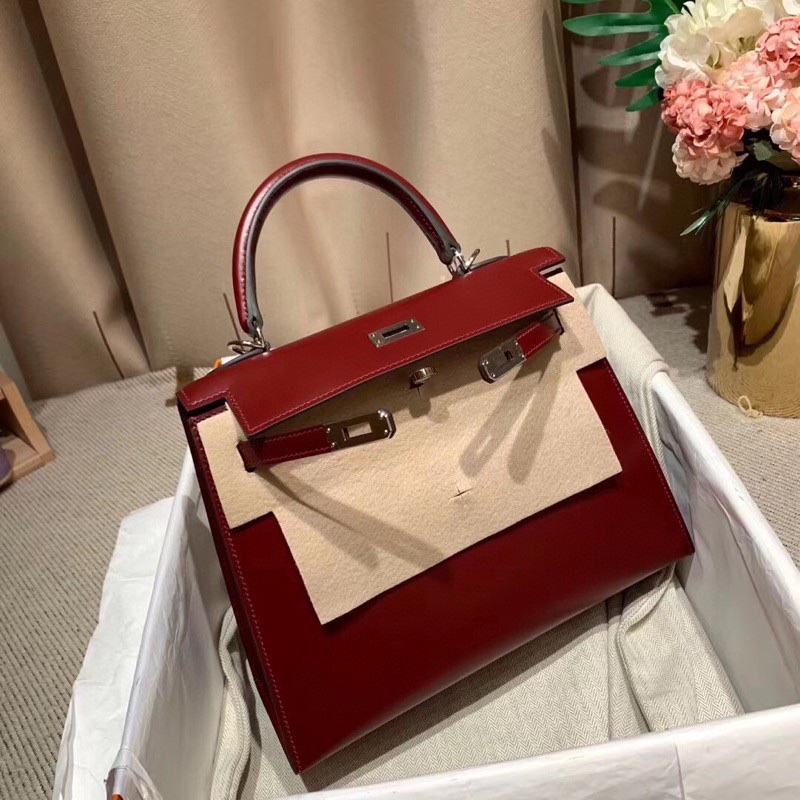 Handbags Hermes Kelly Box size:25 cm - vstockx
