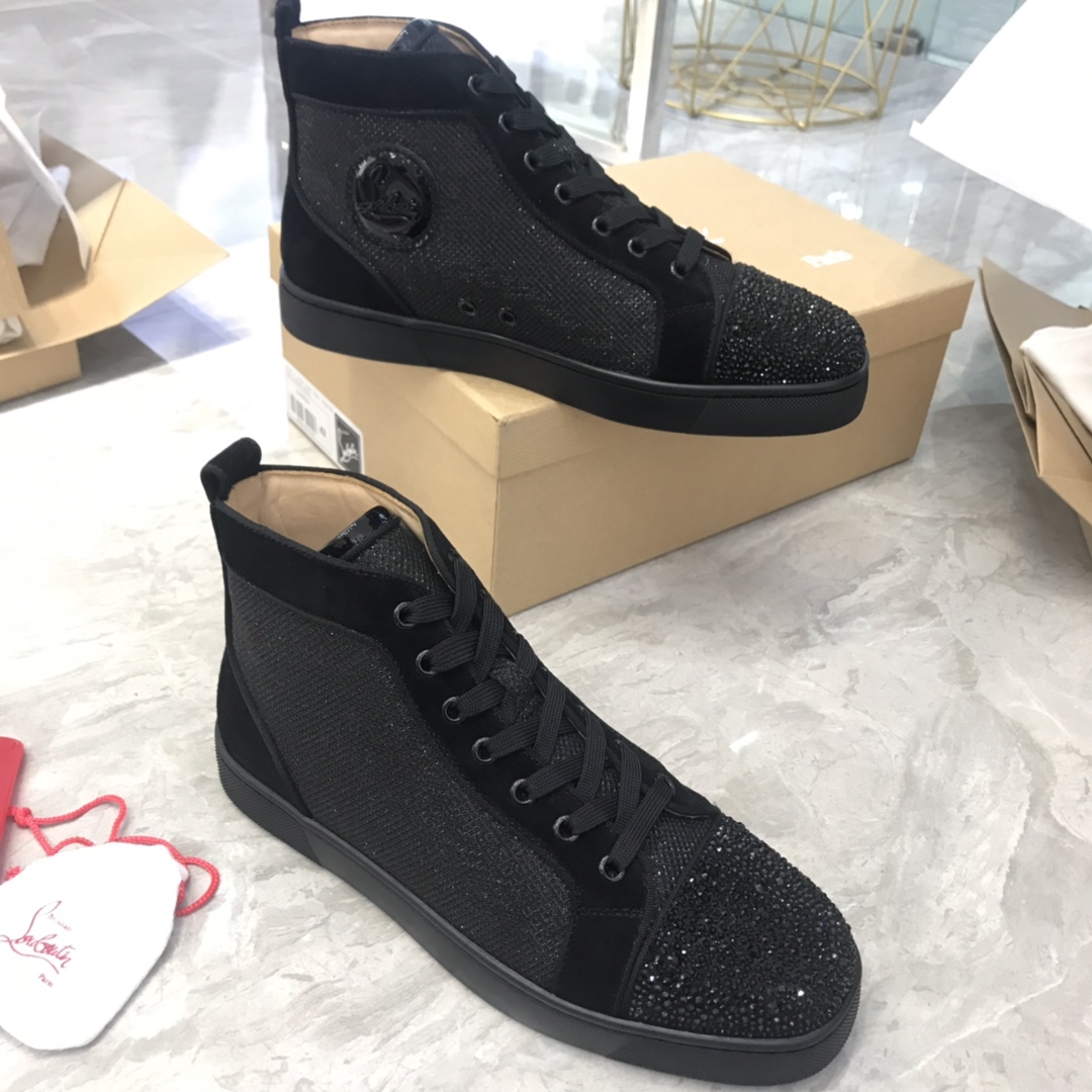 Christian Louboutin Louis Junior Spikes Orlato Flat Sneakers 49 - vstockx