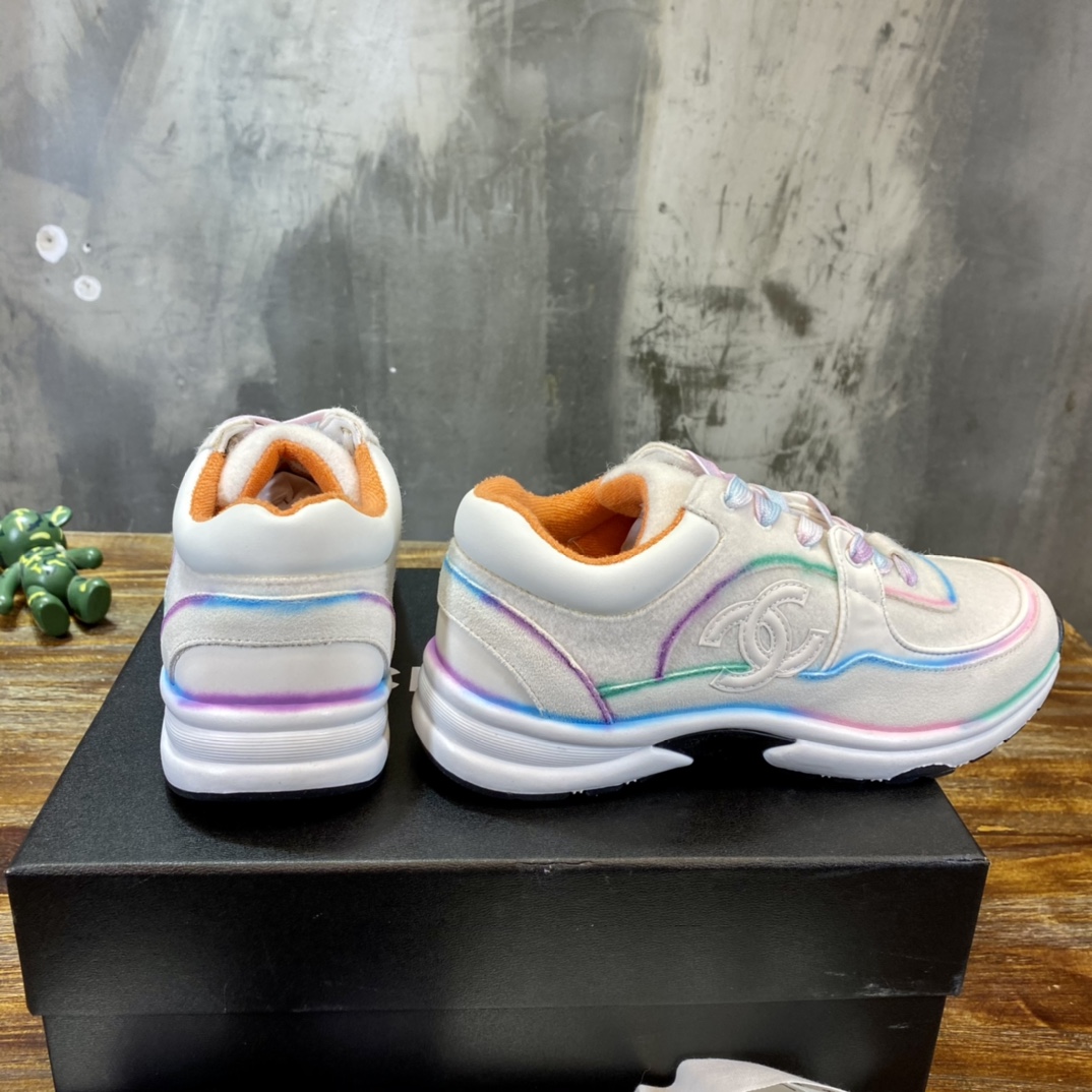 Chanel Fabric & Suede Calfskin Low Top Sneaker 40 - vstockx