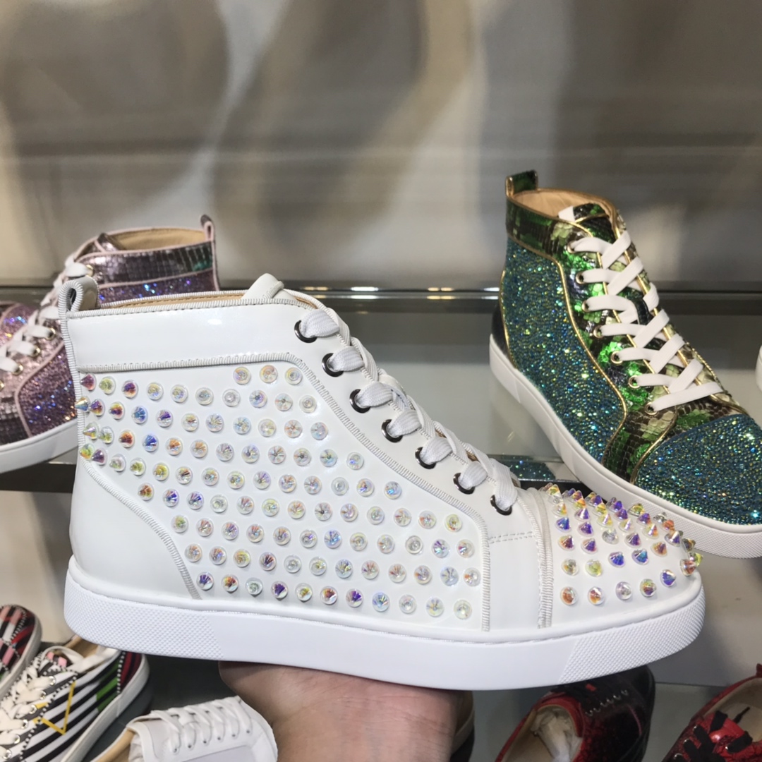 Christian Louboutin Louis Junior Spikes Orlato Flat Sneakers 46 - vstockx