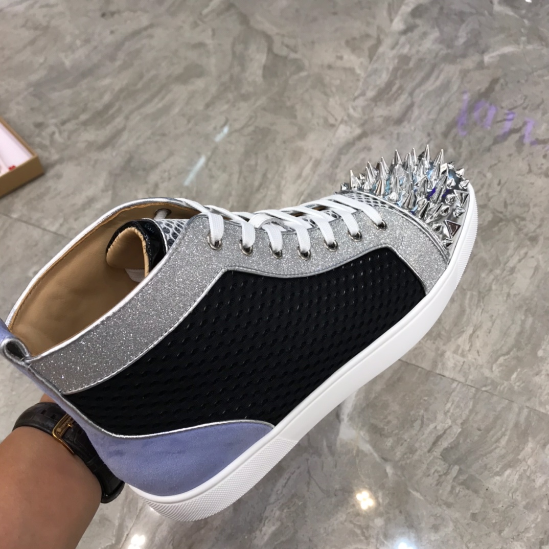 Christian Louboutin Louis Junior Spikes Orlato Flat Sneakers 38 - vstockx