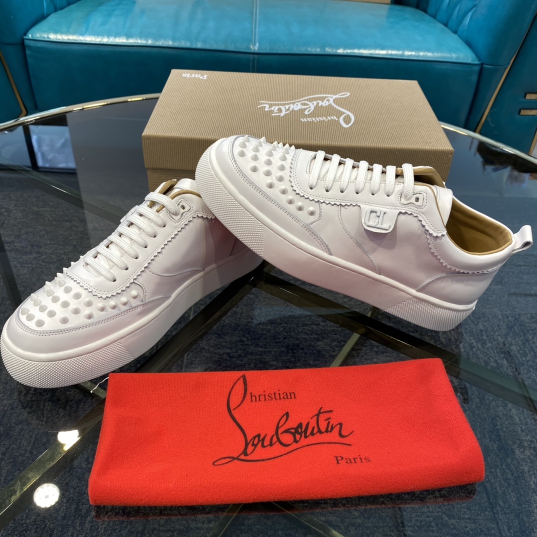 Christian Louboutin Happyrui Spikes Flat Sneakers 2 - vstockx