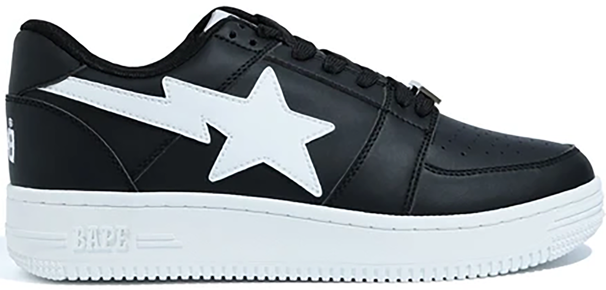 A Bathing Ape Bape Sta Low M1 Black White - vstockx
