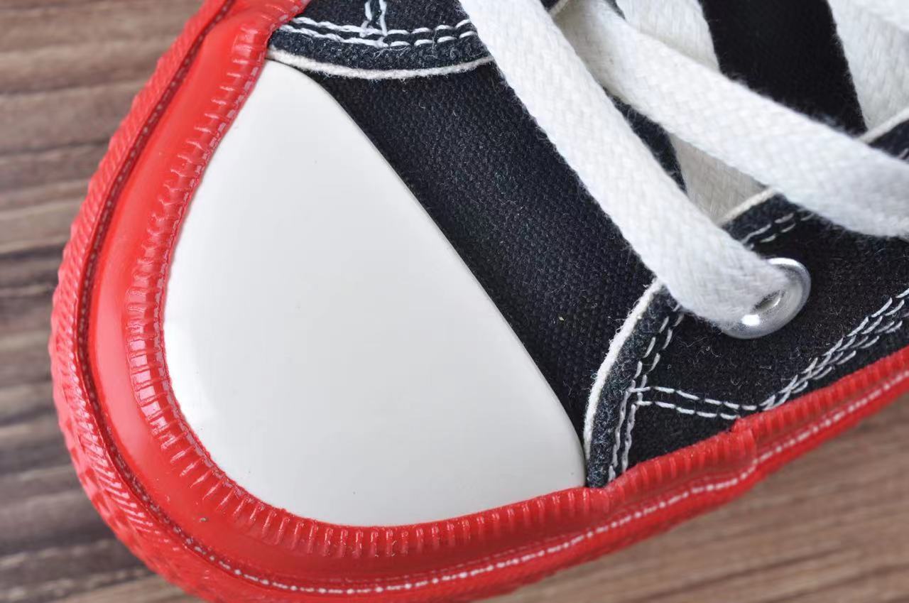 Converse Chuck Taylor All-Star 70 Hi Comme des Garcons PLAY Black Red Midsole - vstockx