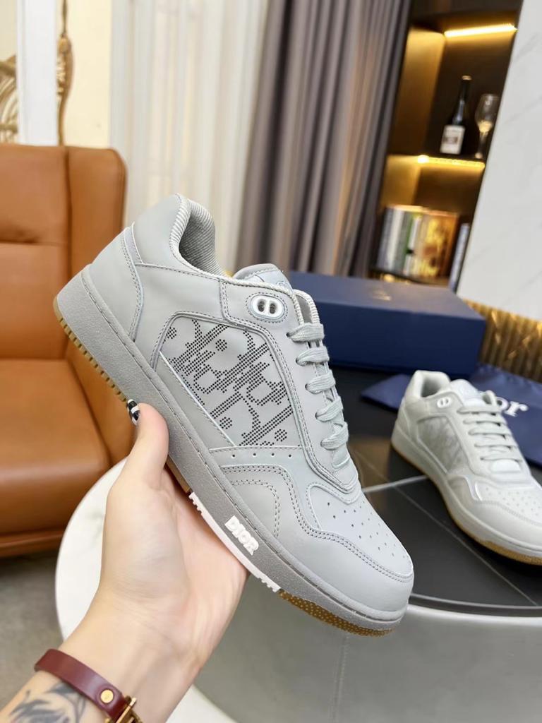 Dior B27 Low Gray Oblique Leather - vstockx