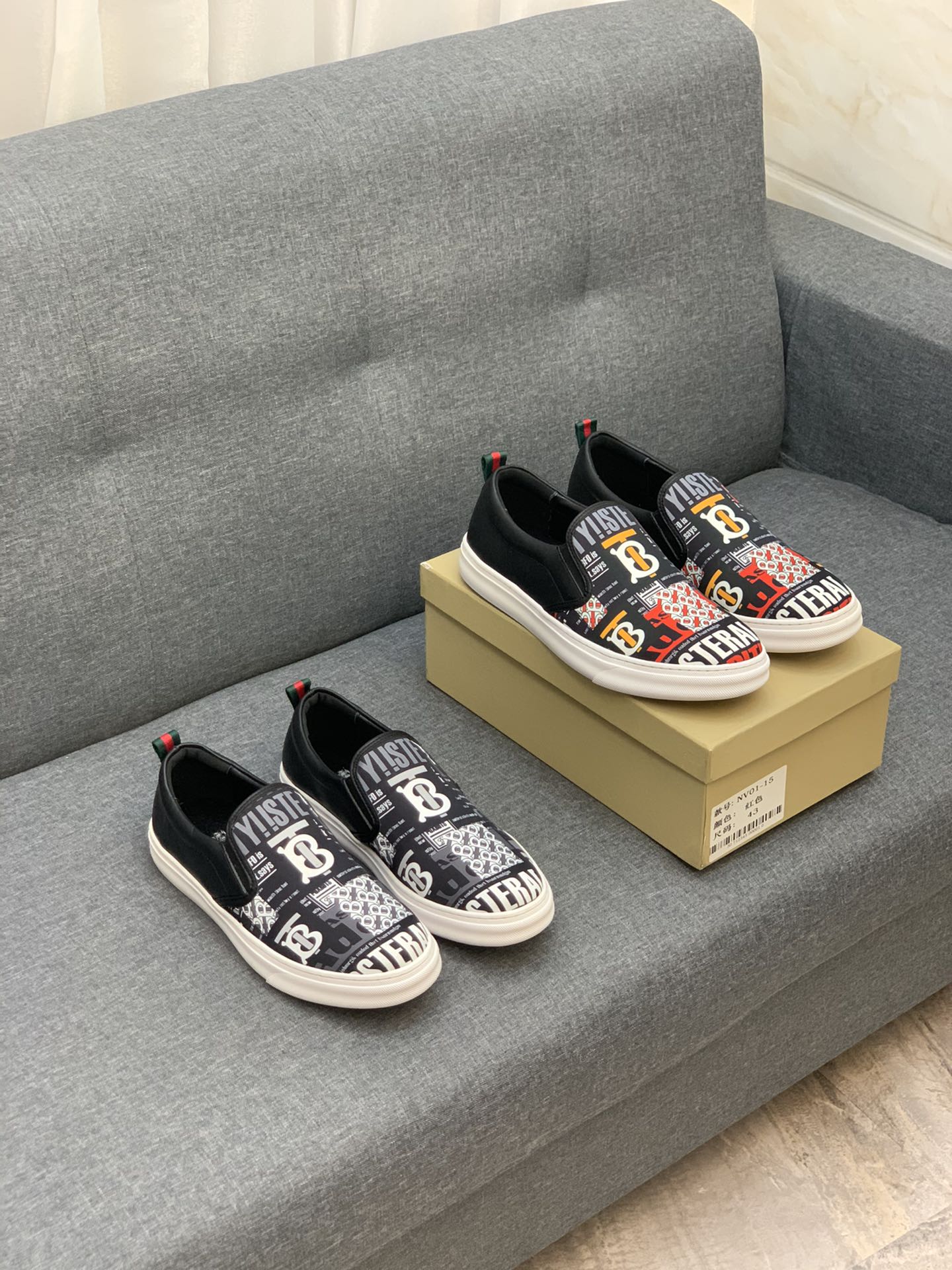 Burberry Perforated Check Sneaker 47 - vstockx