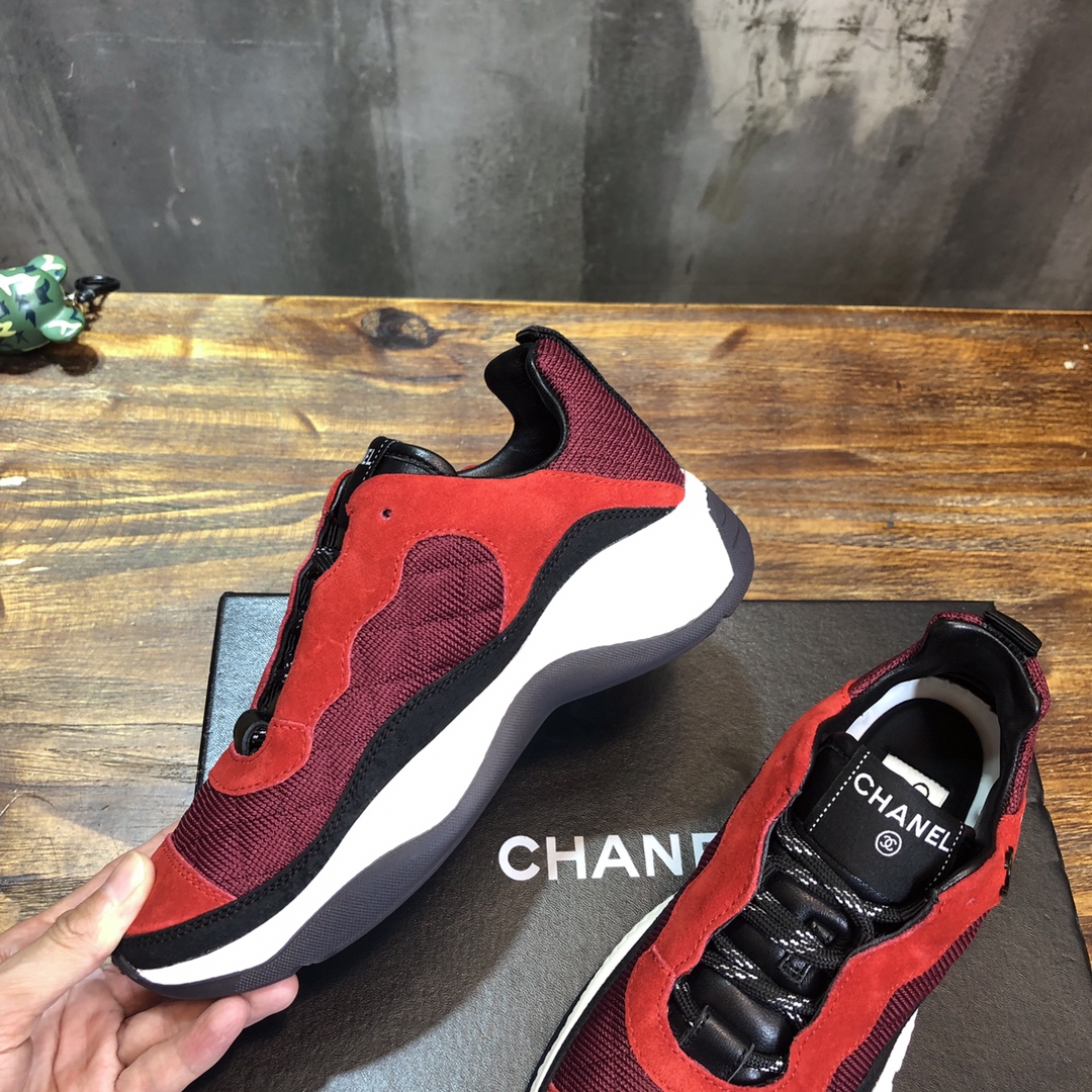 Chanel Fabric & Suede Calfskin Low Top Sneaker 23 - vstockx