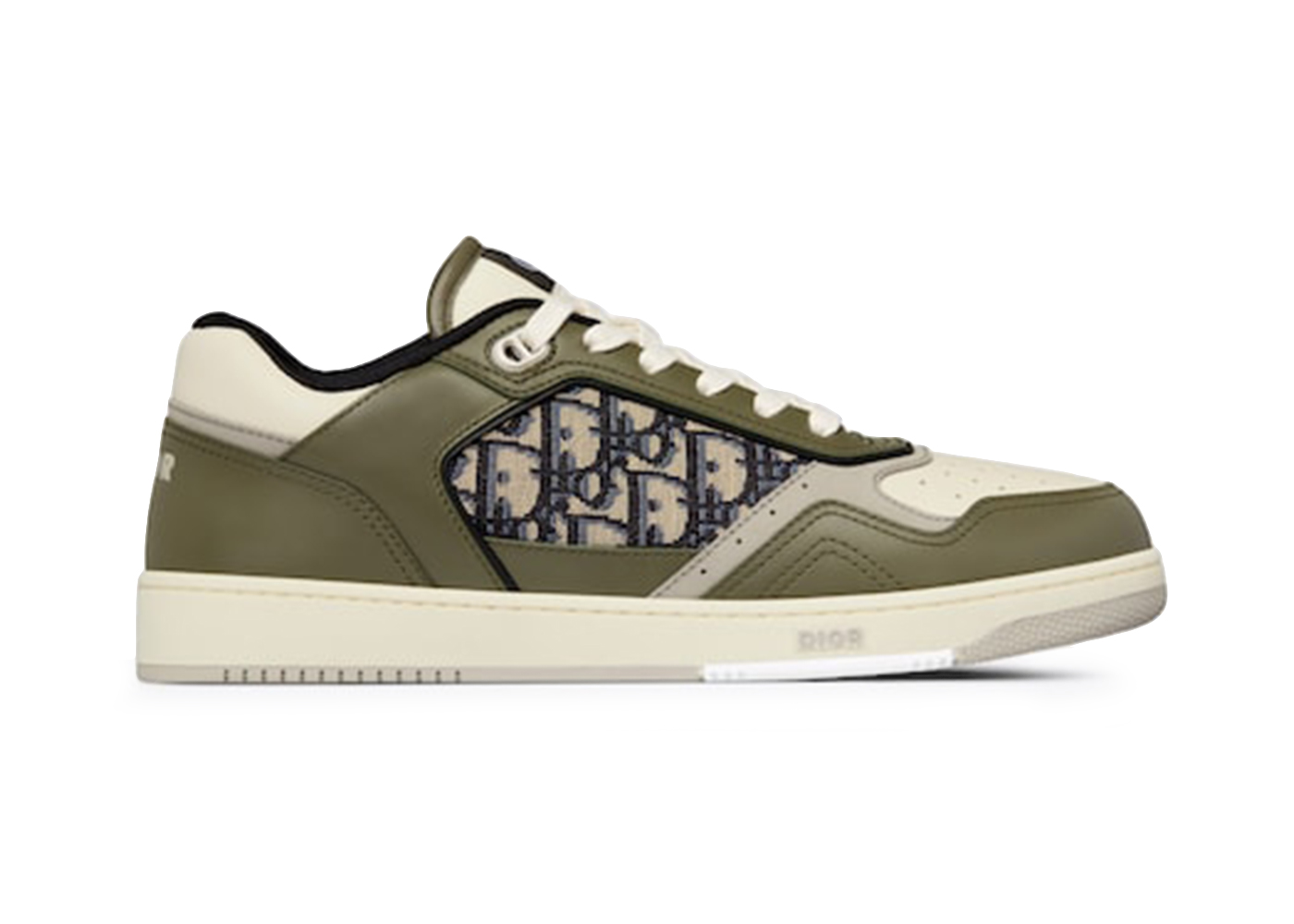 Dior B27 Low Olive Cream Beige Black Dior Oblique Jacquard - vstockx