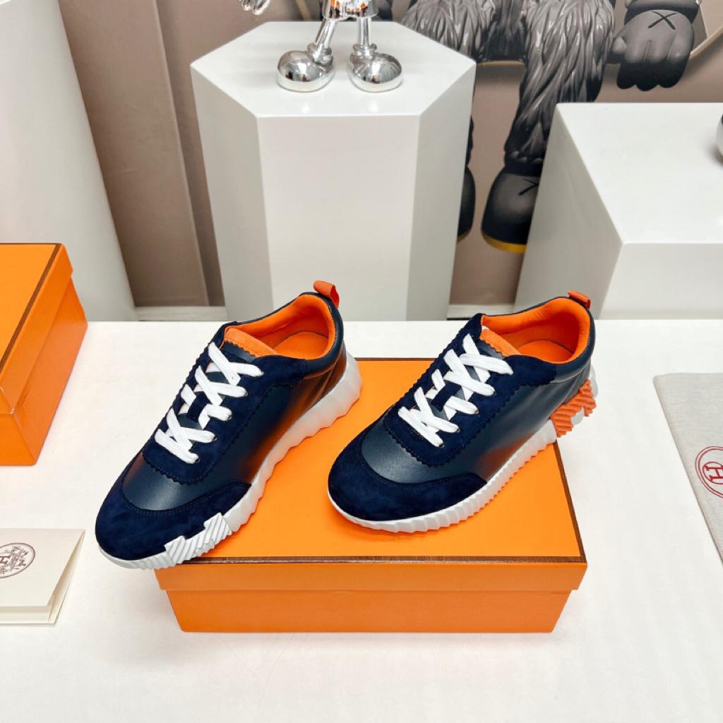 Hermes Bouncing Cowhide Blue Orange - vstockx