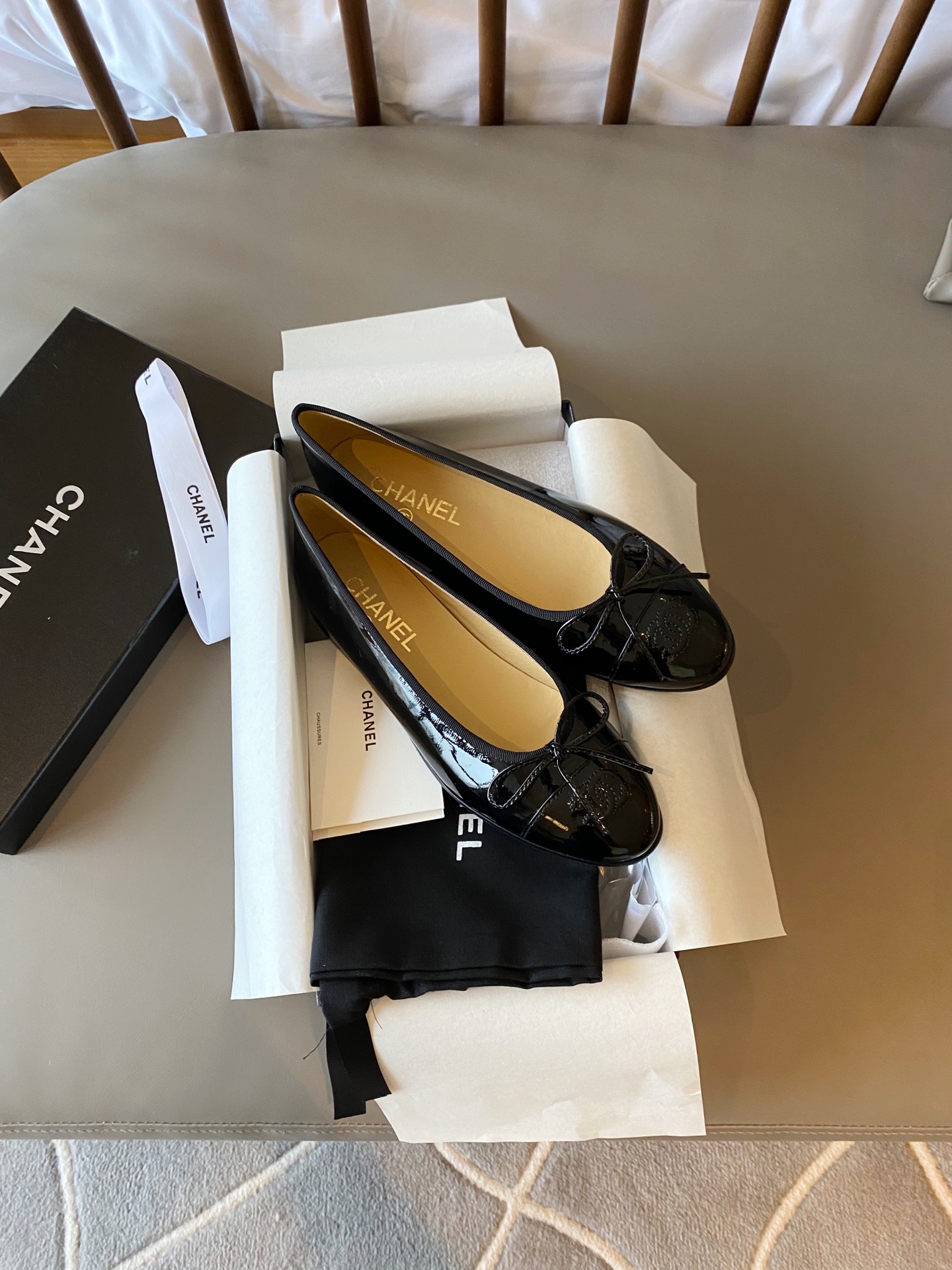 Chanel Ballerinas Fabric & Grosgrain 5 - vstockx