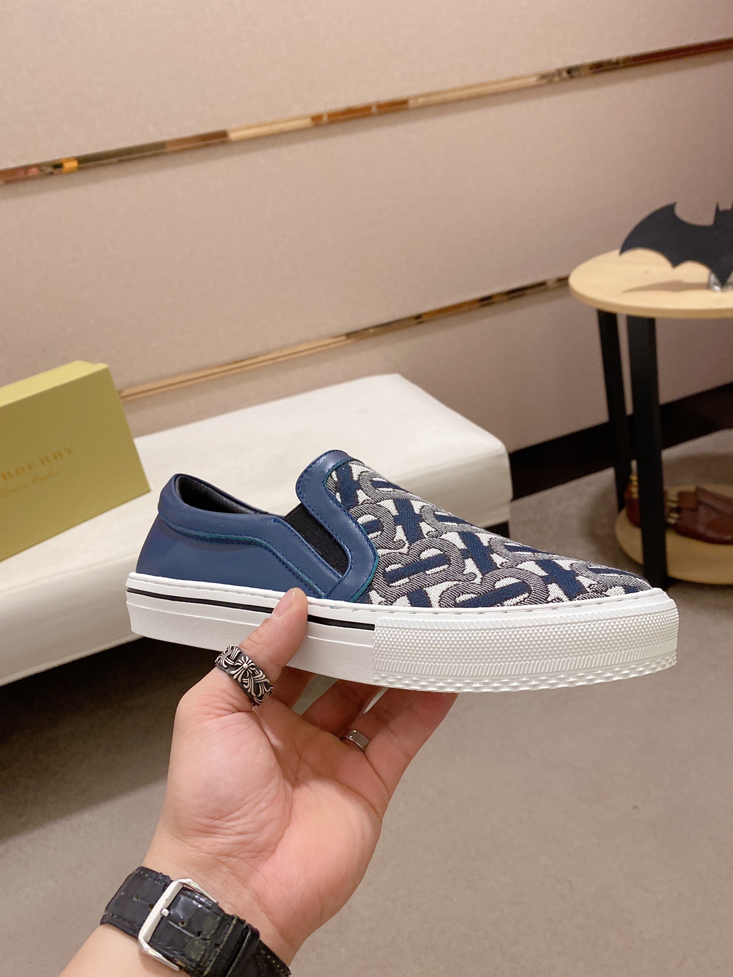 Burberry Perforated Check Sneaker 24 - vstockx