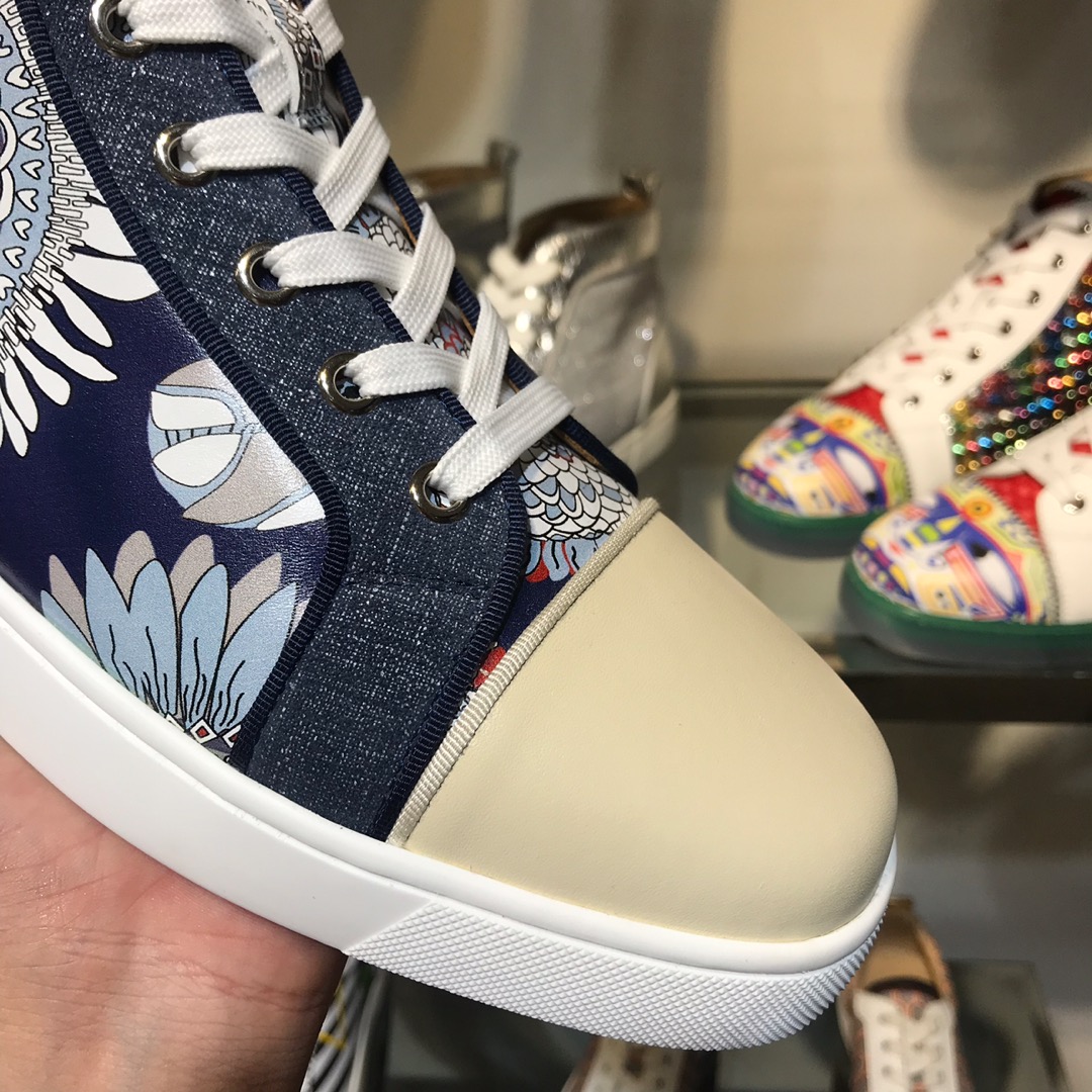 Christian Louboutin Louis Junior Spikes Orlato Flat Sneakers 32 - vstockx