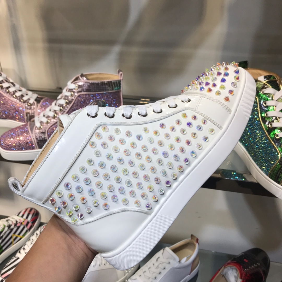 Christian Louboutin Louis Junior Spikes Orlato Flat Sneakers 46 - vstockx