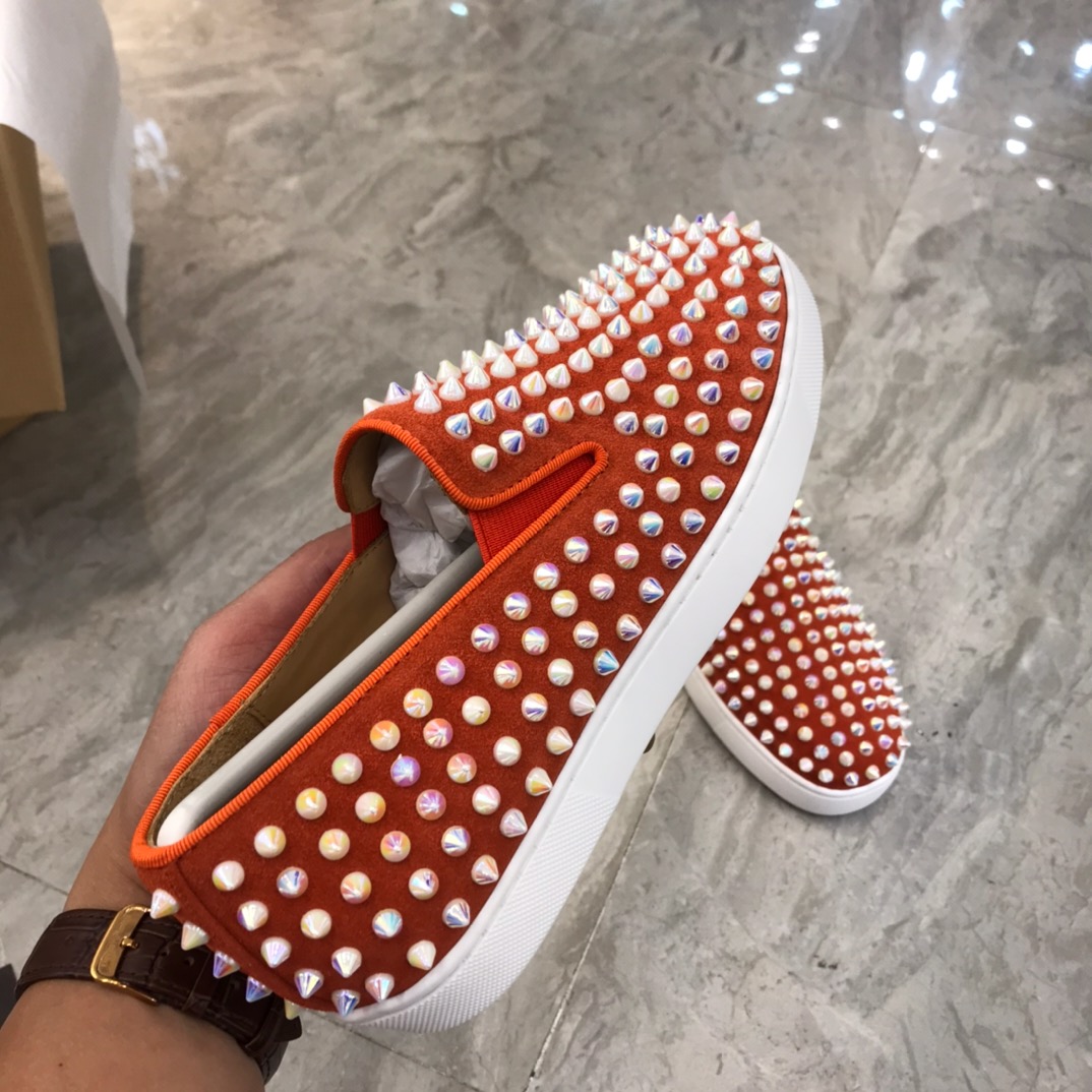 Christian Louboutin Louis Junior Spikes Orlato Flat Sneakers 60 - vstockx