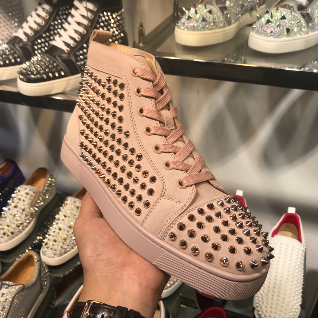 Christian Louboutin Louis Junior Spikes Orlato Flat Sneakers 34 - vstockx