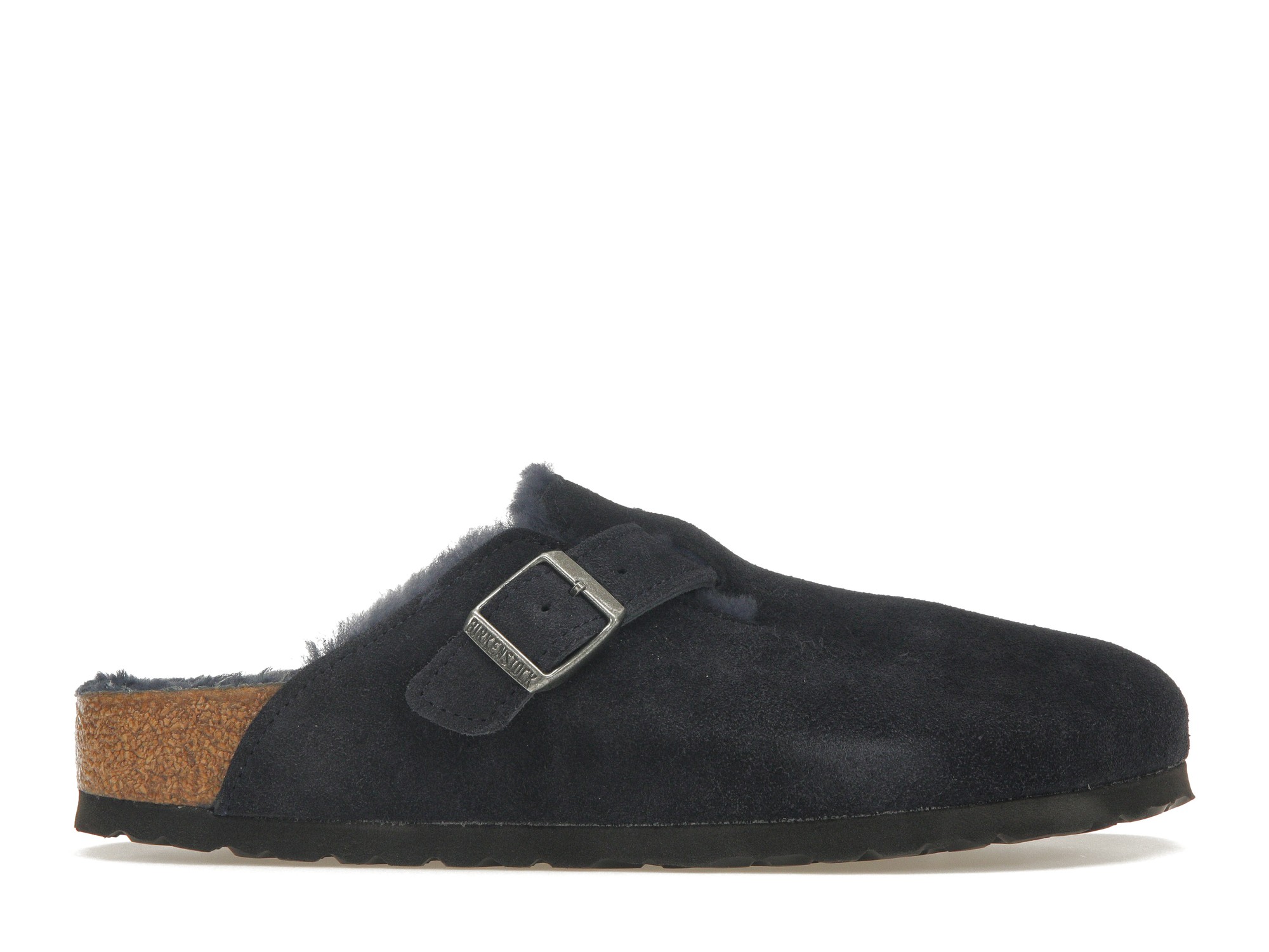 Birkenstock Boston Shearling Suede Midnight - vstockx