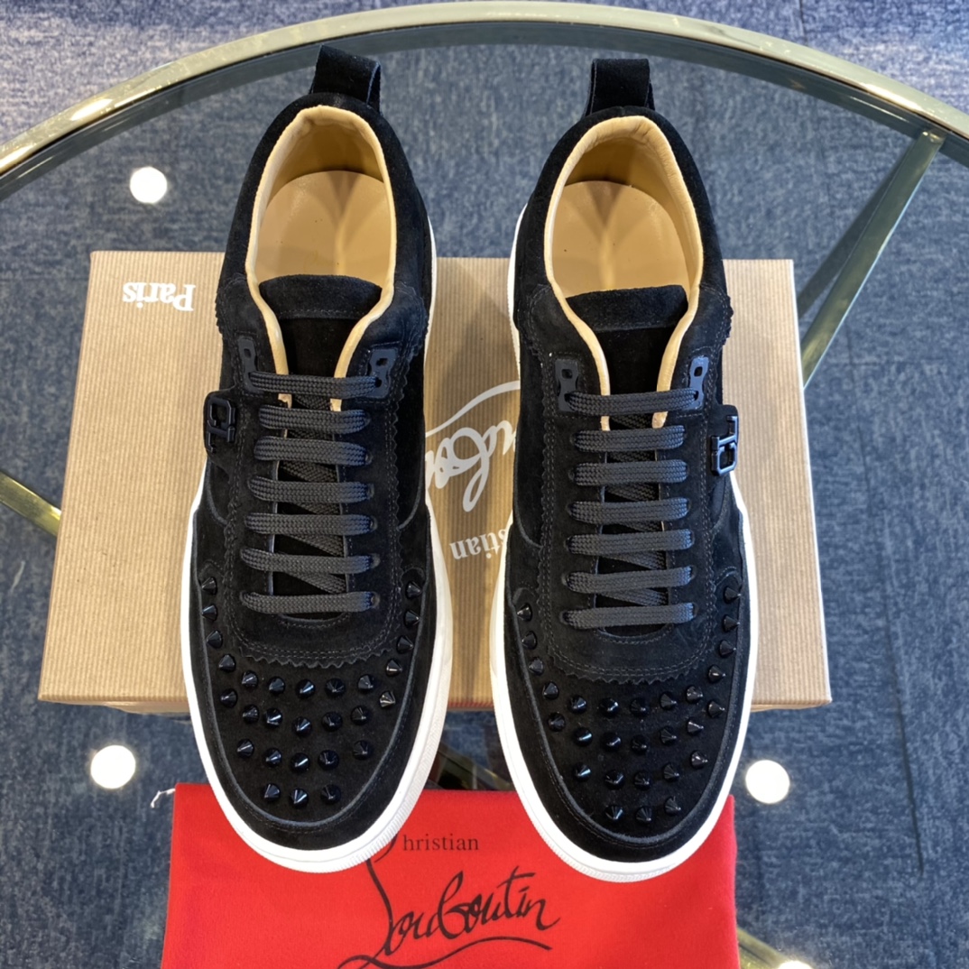 Christian Louboutin Happyrui Spikes Flat Sneakers 1 - vstockx
