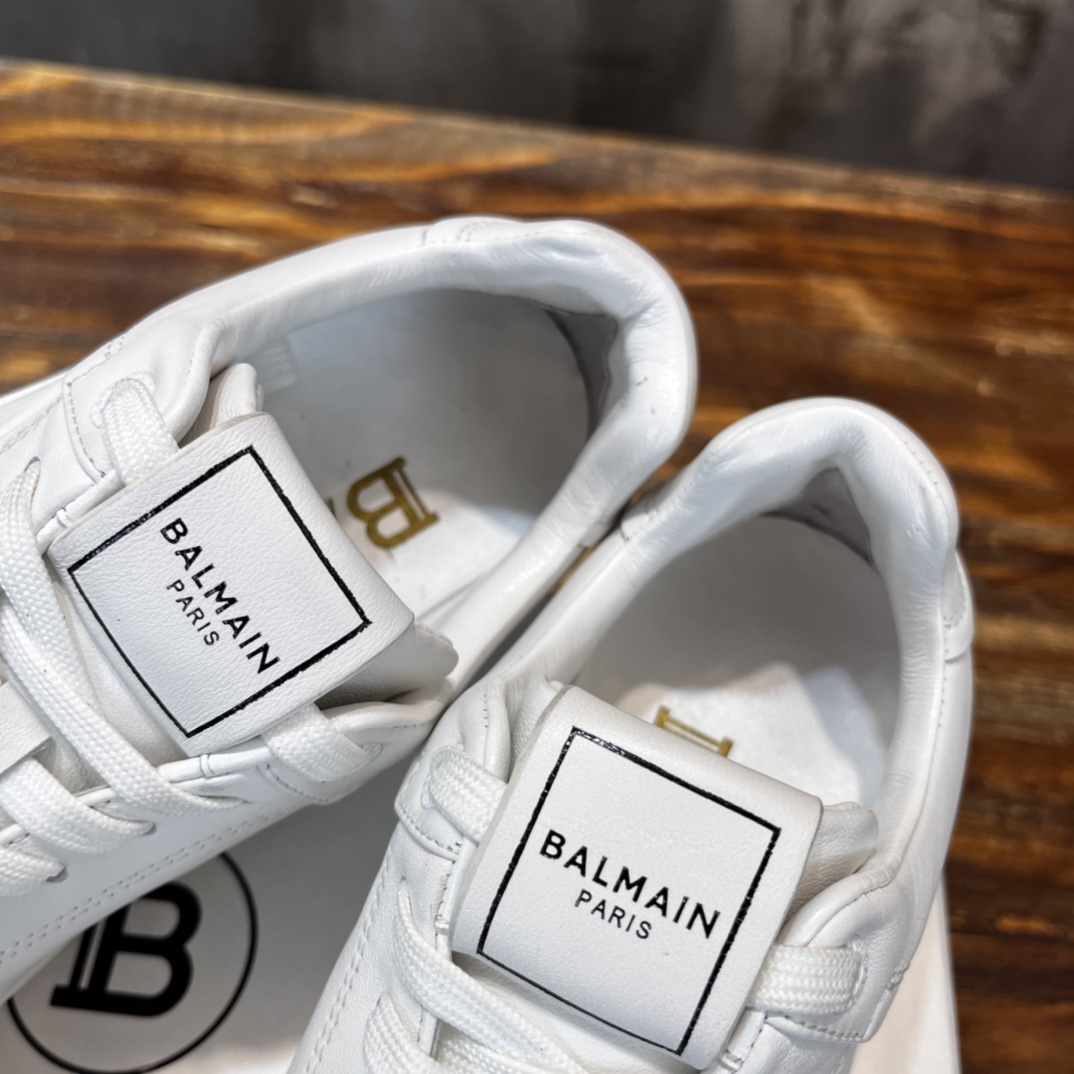 Balmain B-Court Low-Top White - vstockx