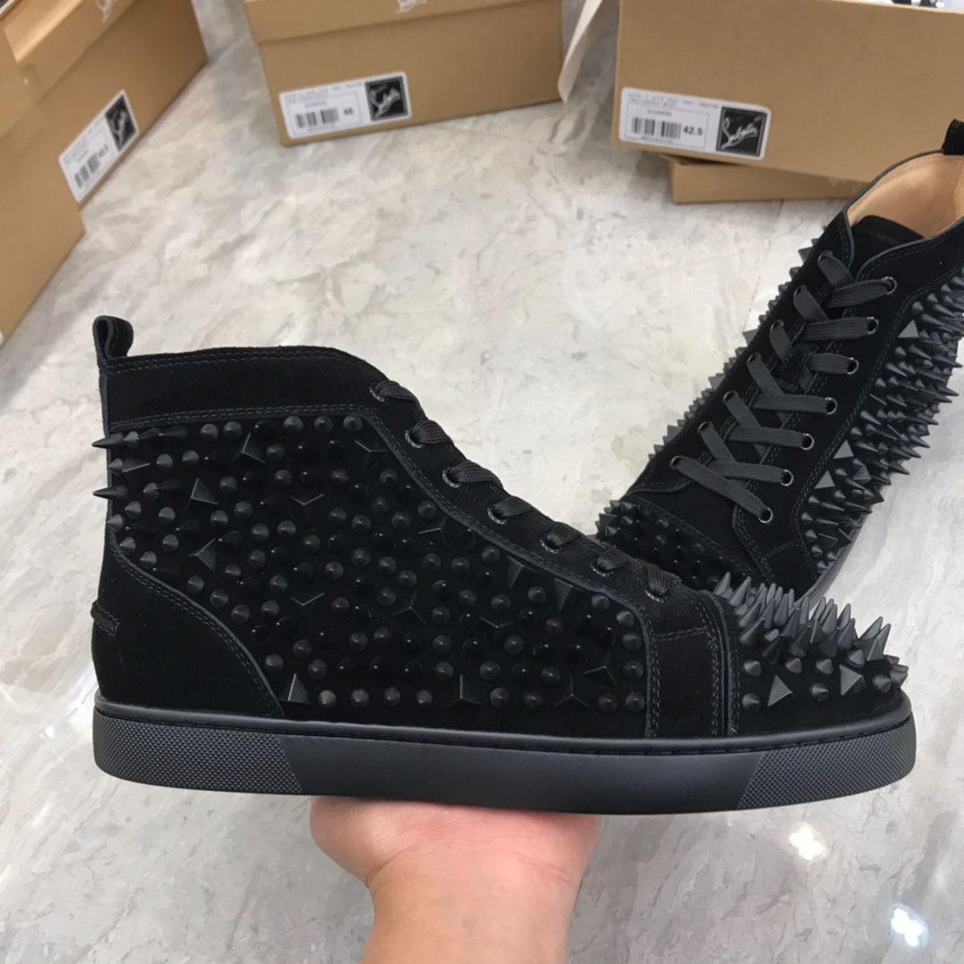 Christian Louboutin Louis Junior Spikes Orlato Flat Sneakers 44 - vstockx