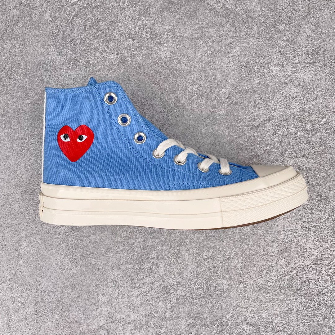 Converse Chuck Taylor All-Star 70s Hi Comme des Garcons Play Bright Blue - vstockx