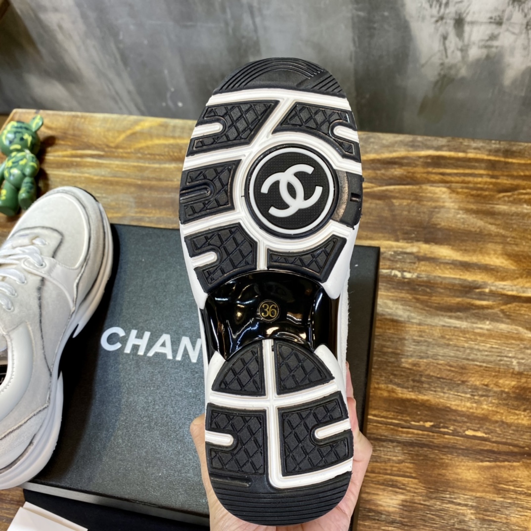 Chanel Fabric & Suede Calfskin Low Top Sneaker 42 - vstockx