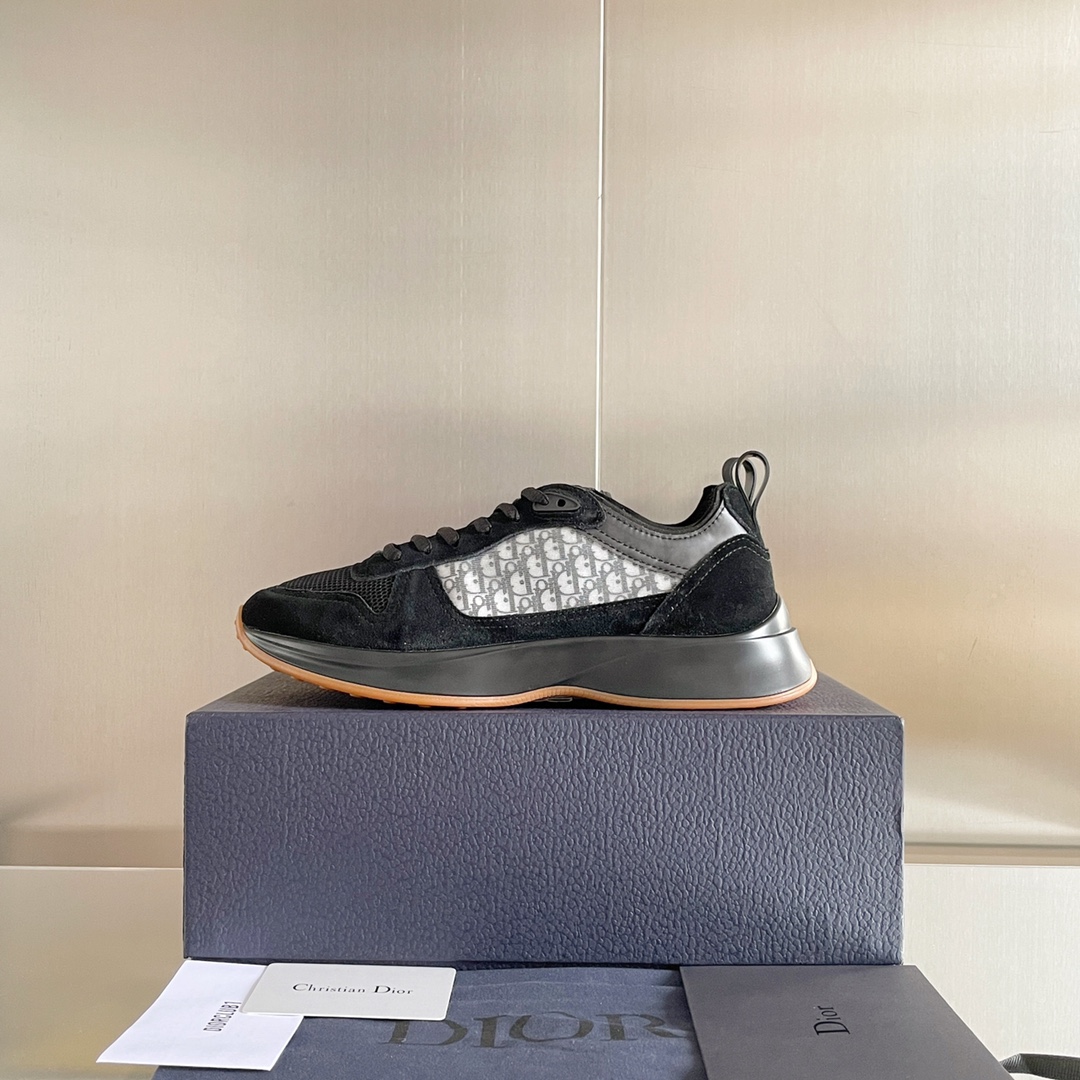 Dior B25 Runner Black Oblique Suede - vstockx