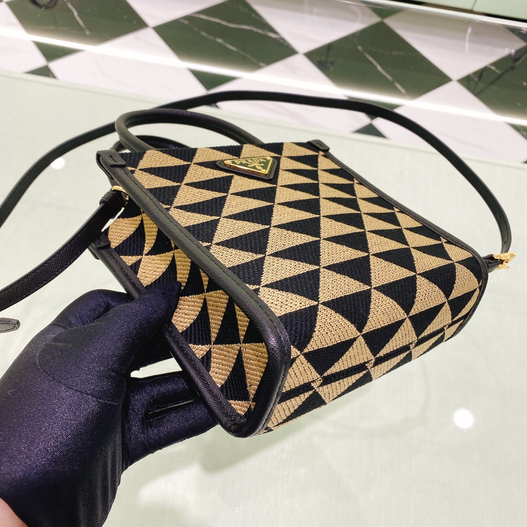 handbags prada 1BA355 size:19*6*17cm - vstockx