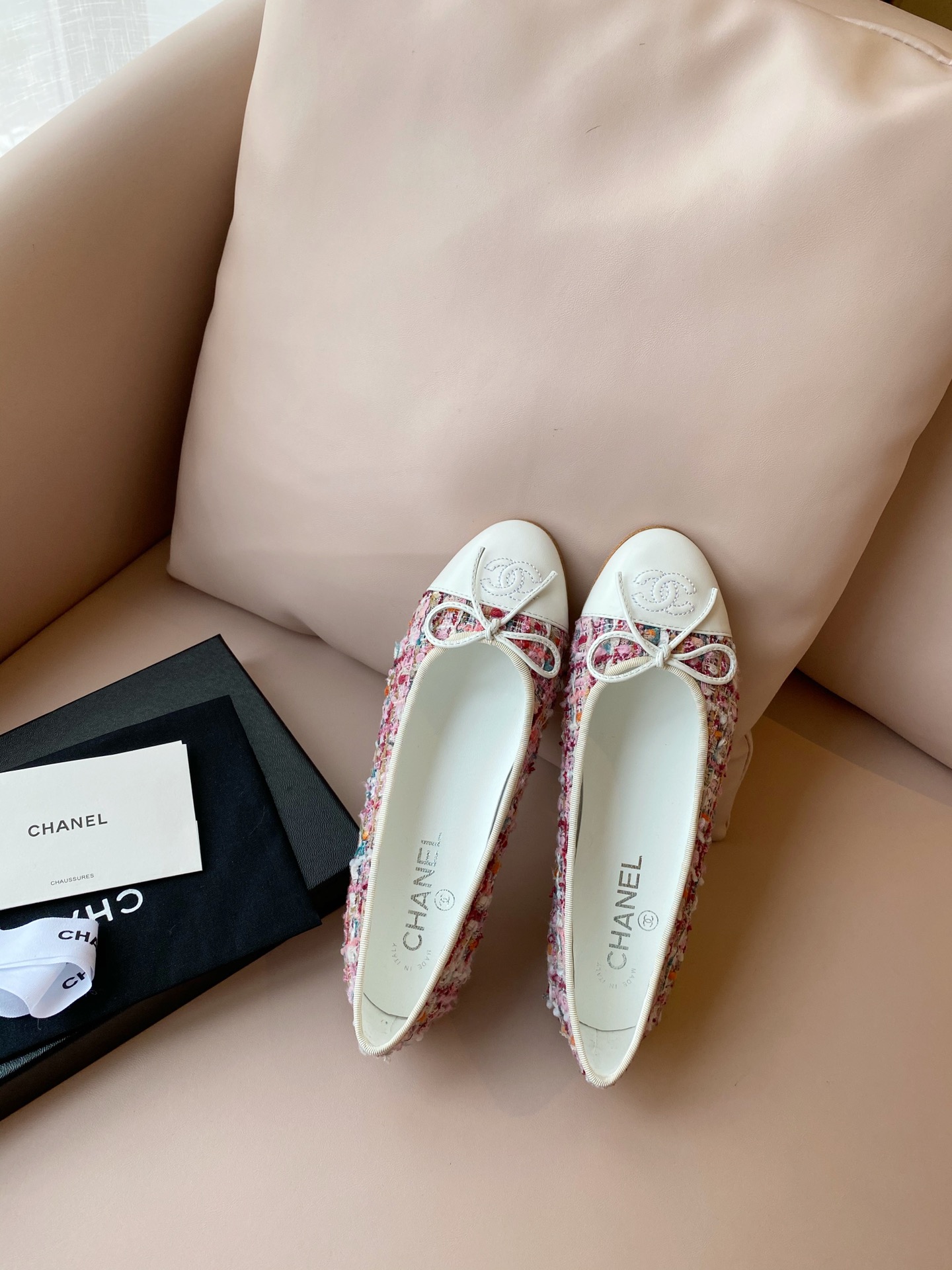 Chanel Ballerinas Fabric & Grosgrain 19 - vstockx