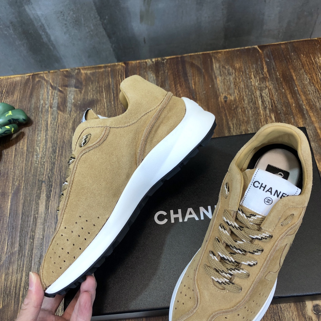 Chanel Fabric & Suede Calfskin Low Top Sneaker 28 - vstockx