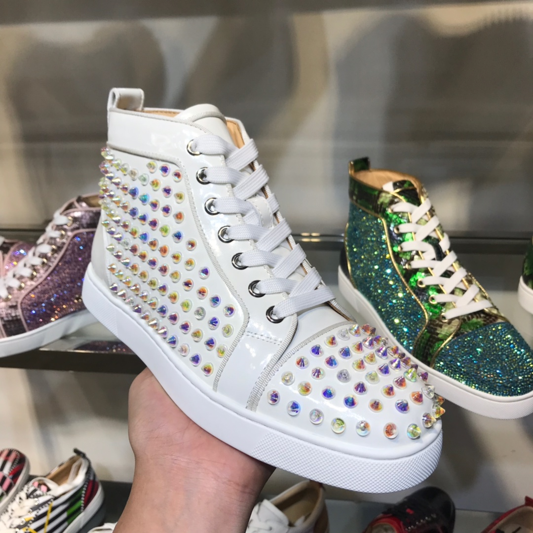 Christian Louboutin Louis Junior Spikes Orlato Flat Sneakers 46 - vstockx