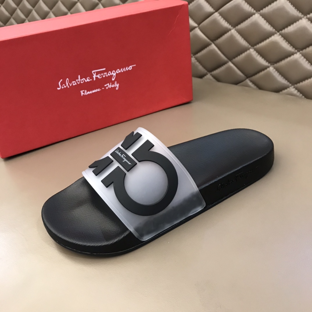Salvatore Ferragamo Groove Slides 3 - vstockx