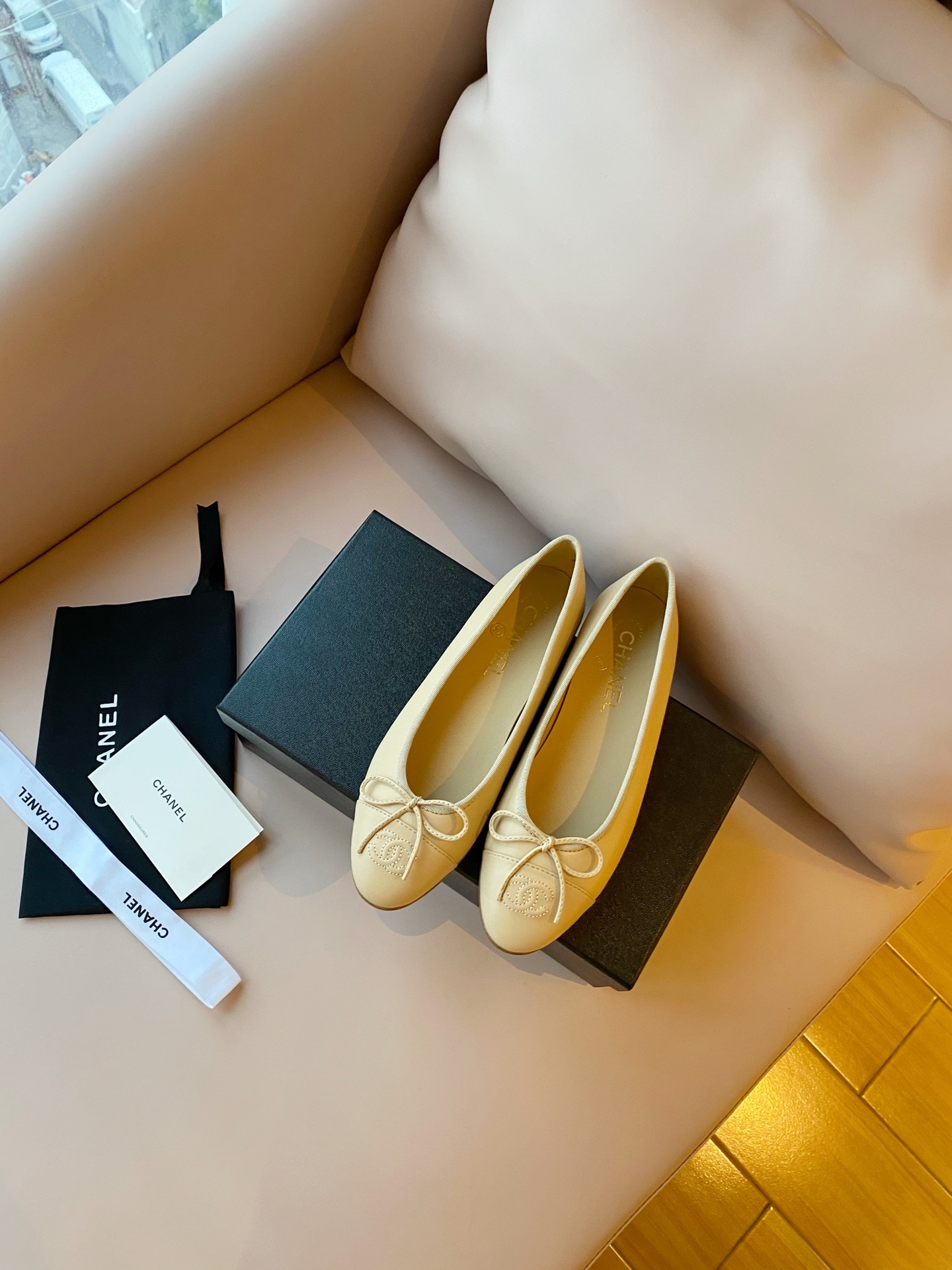 Chanel Ballerinas Fabric & Grosgrain 2 - vstockx