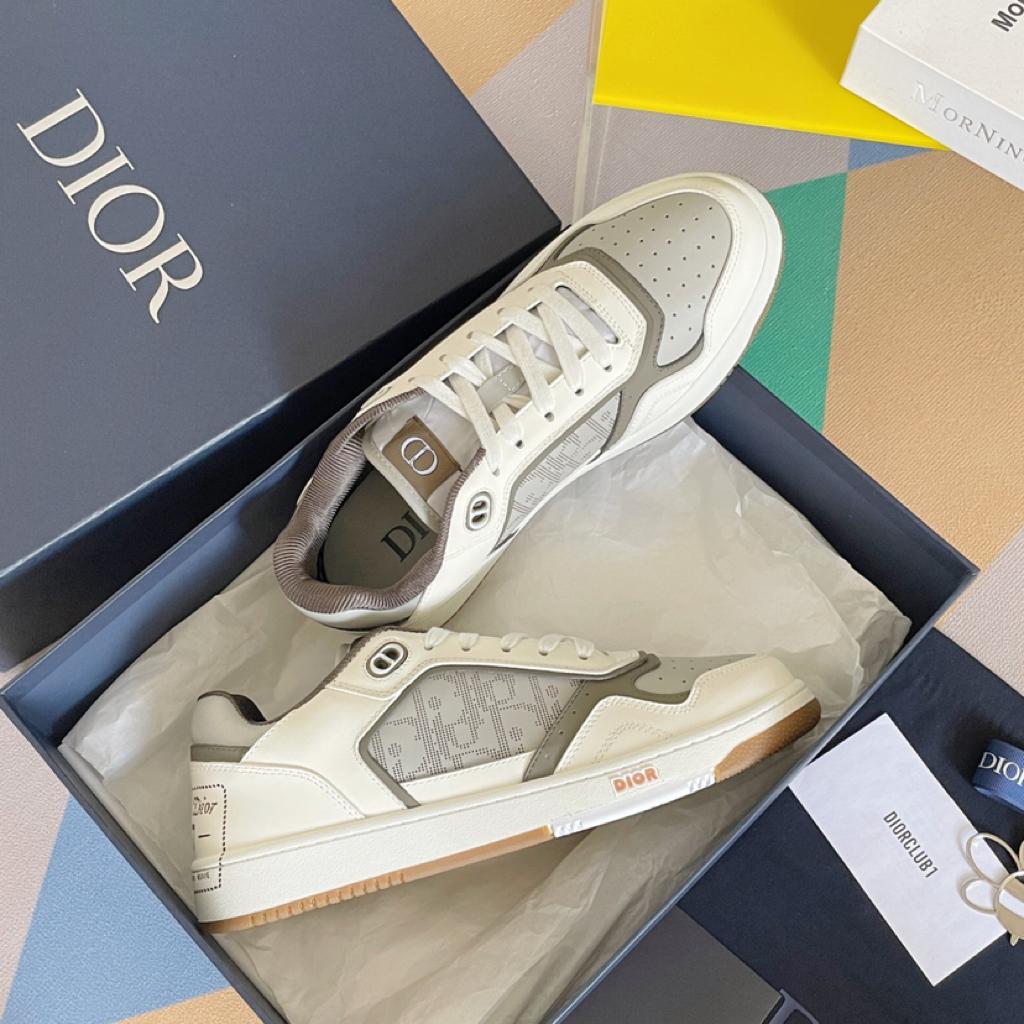 Dior B27 Low by Birkenstock Cream Greige Greige Dior Oblique - vstockx