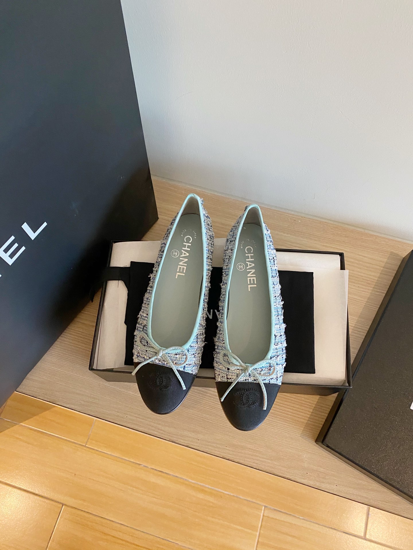 Chanel Ballerinas Fabric & Grosgrain 29 - vstockx