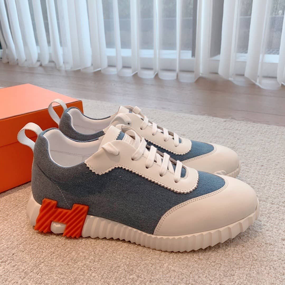 Herm��s Bouncing sneaker Bleu Clair / Blanc - vstockx