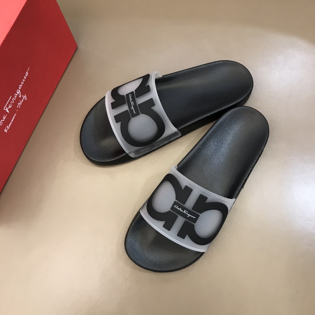 Salvatore Ferragamo Groove Slides 3 - vstockx