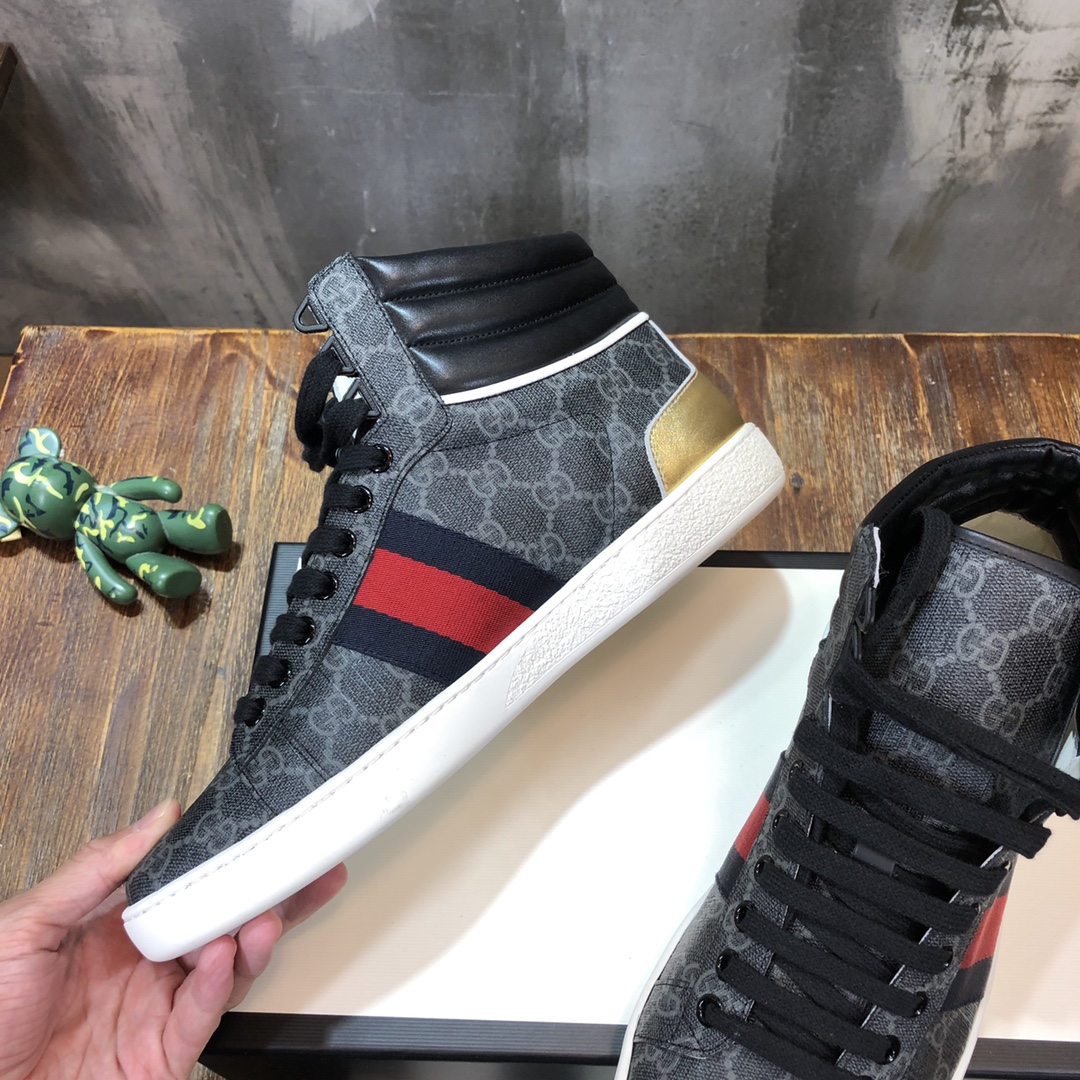 Gucci Ace GG High Top Black - vstockx