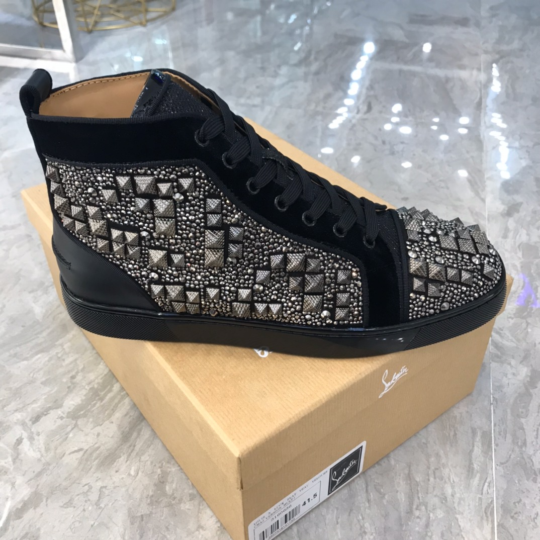 Christian Louboutin Louis Junior Spikes Orlato Flat Sneakers 36 - vstockx