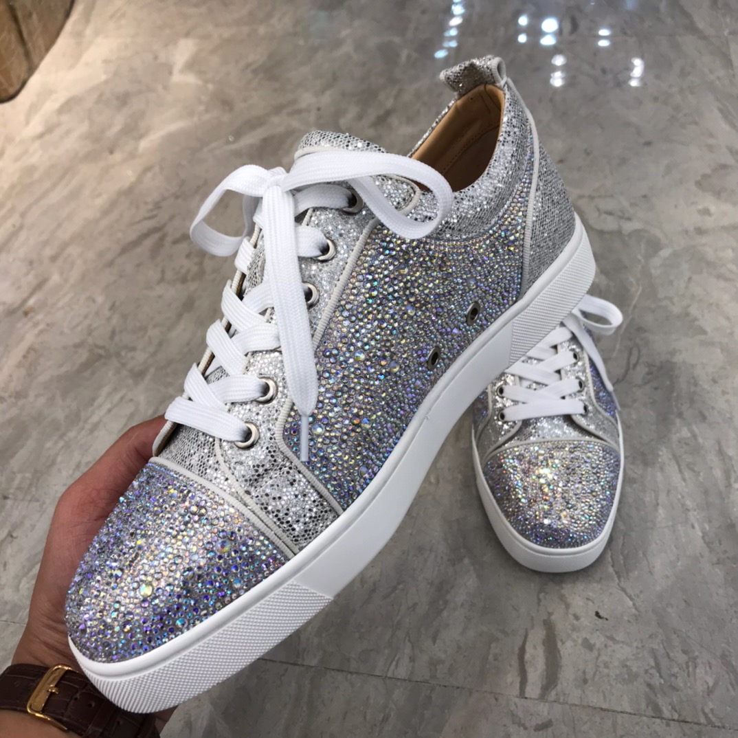 Christian Louboutin Louis Junior Spikes Orlato Flat Sneakers 57 - vstockx