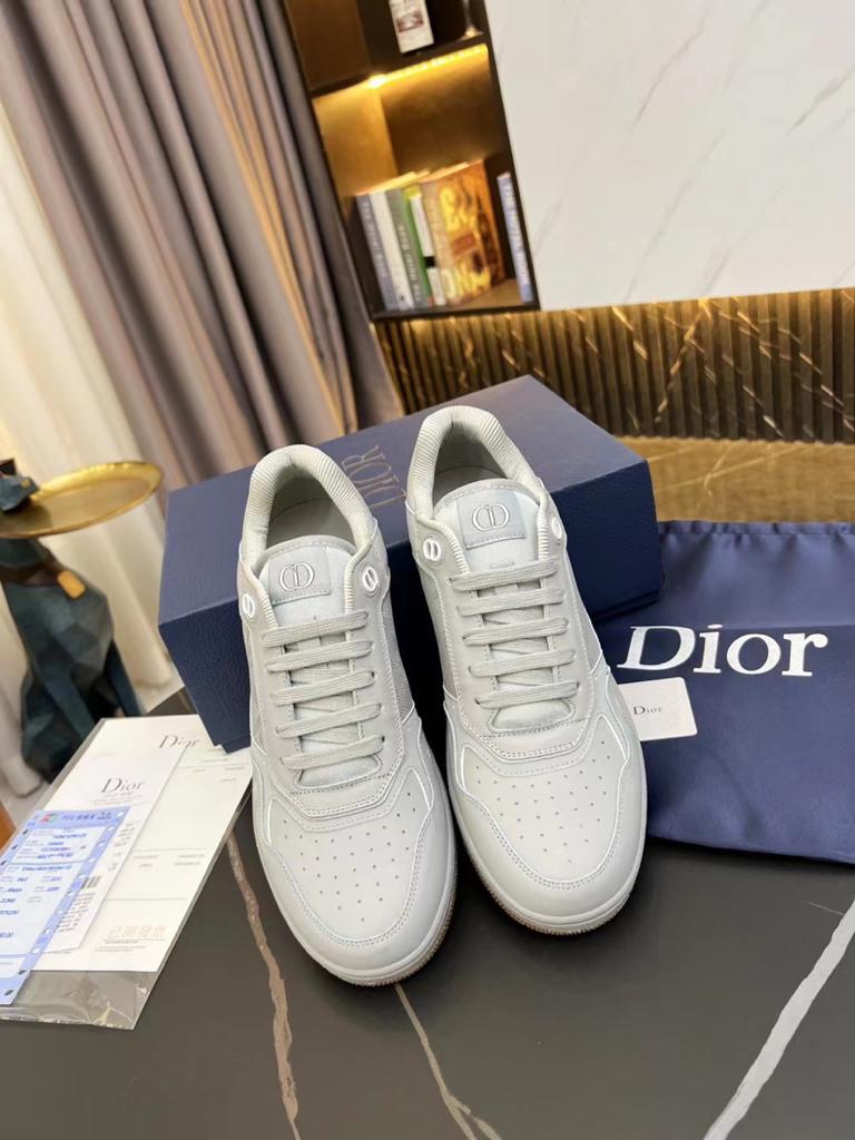 Dior B27 Low Gray Oblique Leather - vstockx