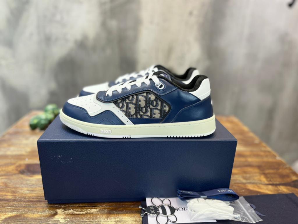 Dior B27 Low Blue Cream Dior Gray Beige Black Dior Oblique Jacquard - vstockx