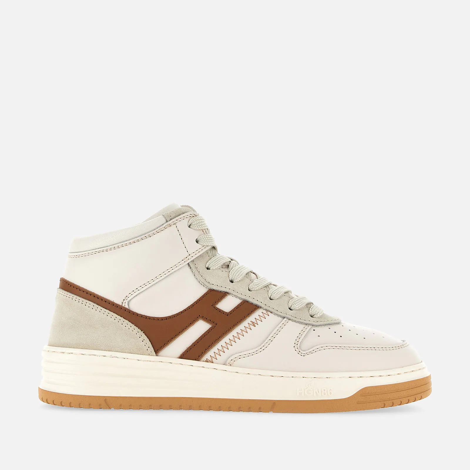 Hogan H630 High Top White Ivory Brown - vstockx