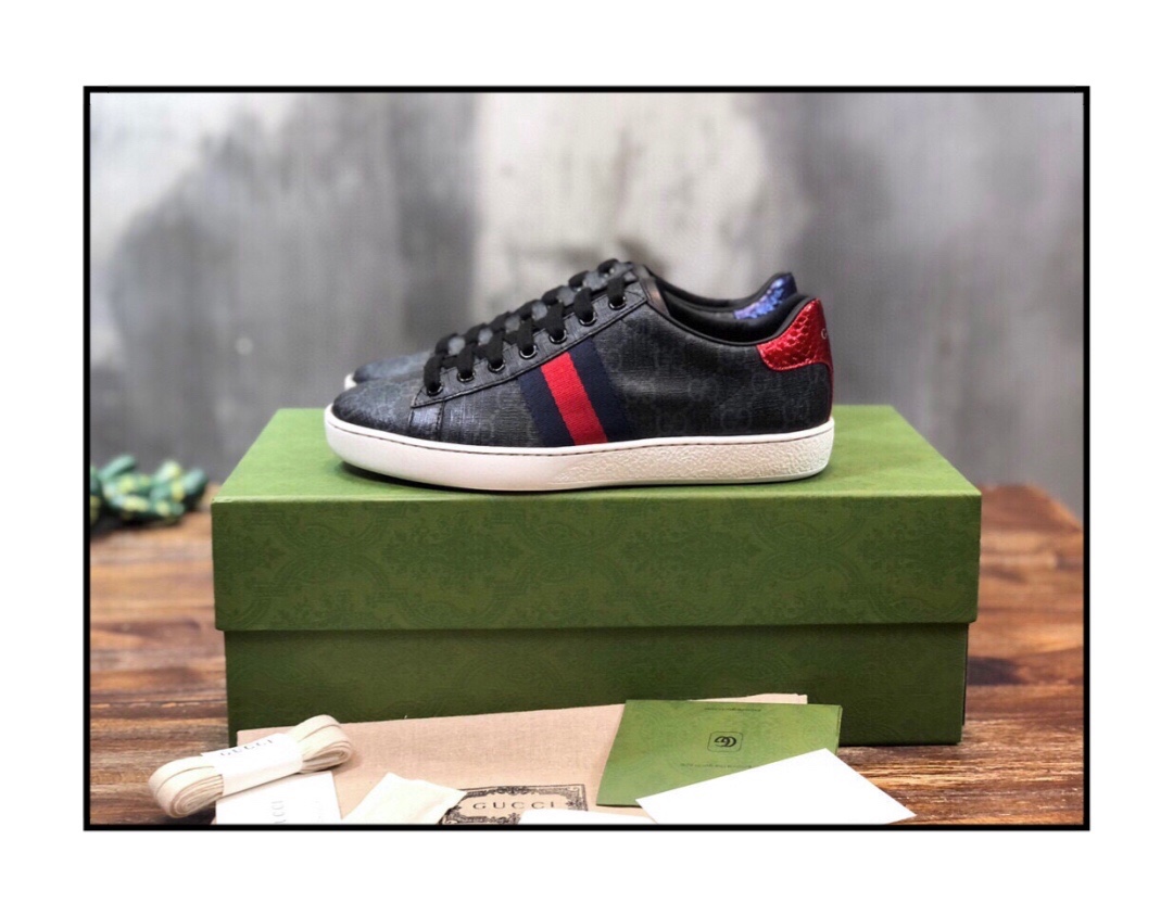 Gucci Ace GG Supreme Black - vstockx