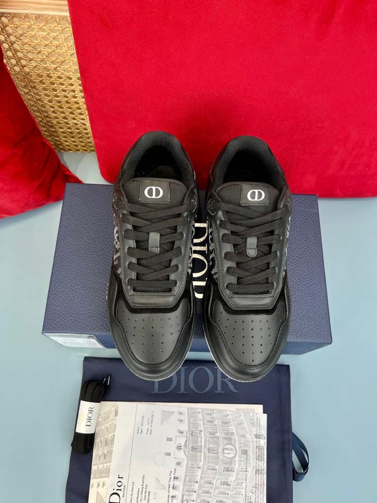 Dior B27 Low Black Dior Oblique Galaxy Leather Grey - vstockx