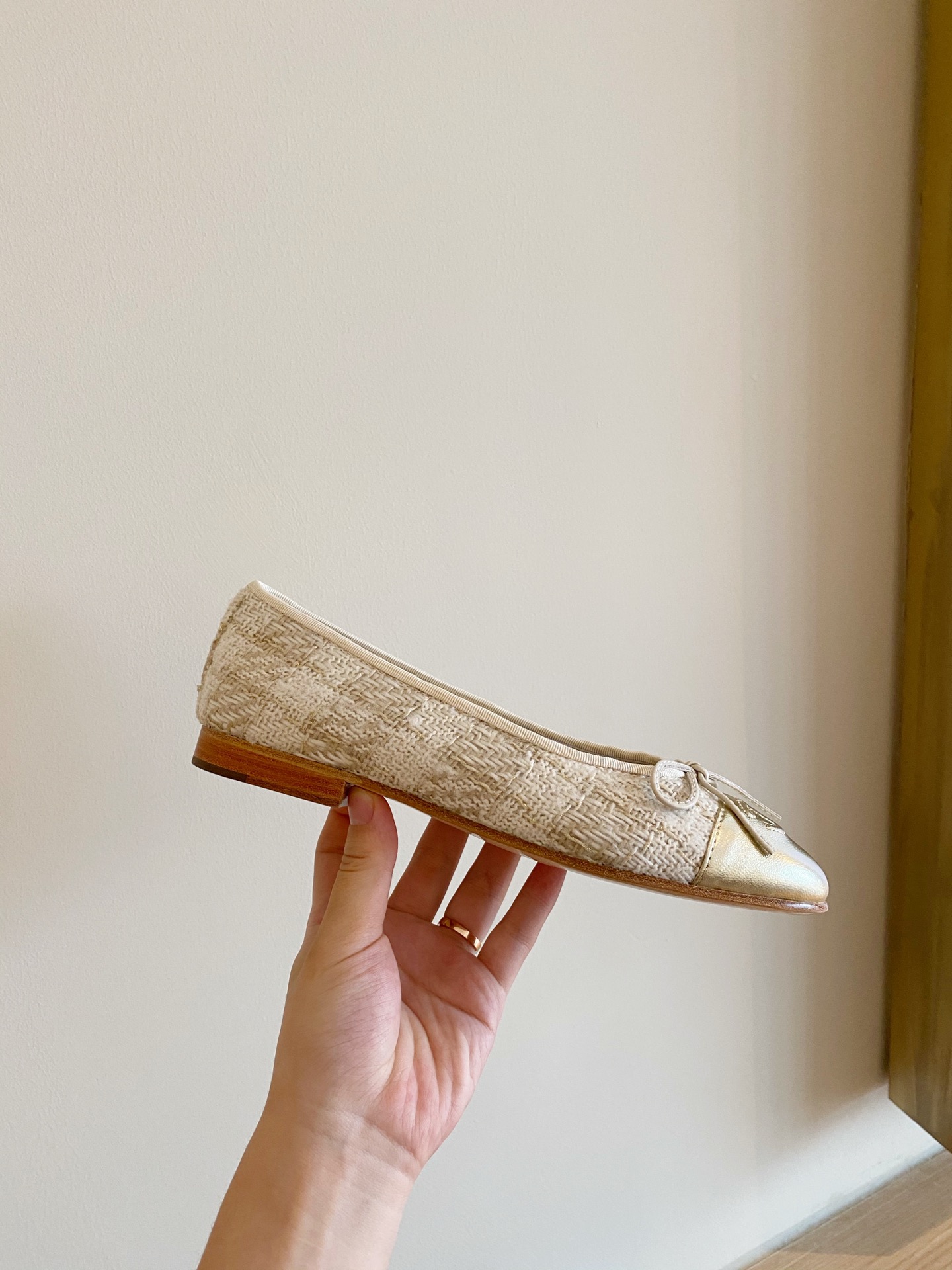 Chanel Ballerinas Fabric & Grosgrain 25 - vstockx