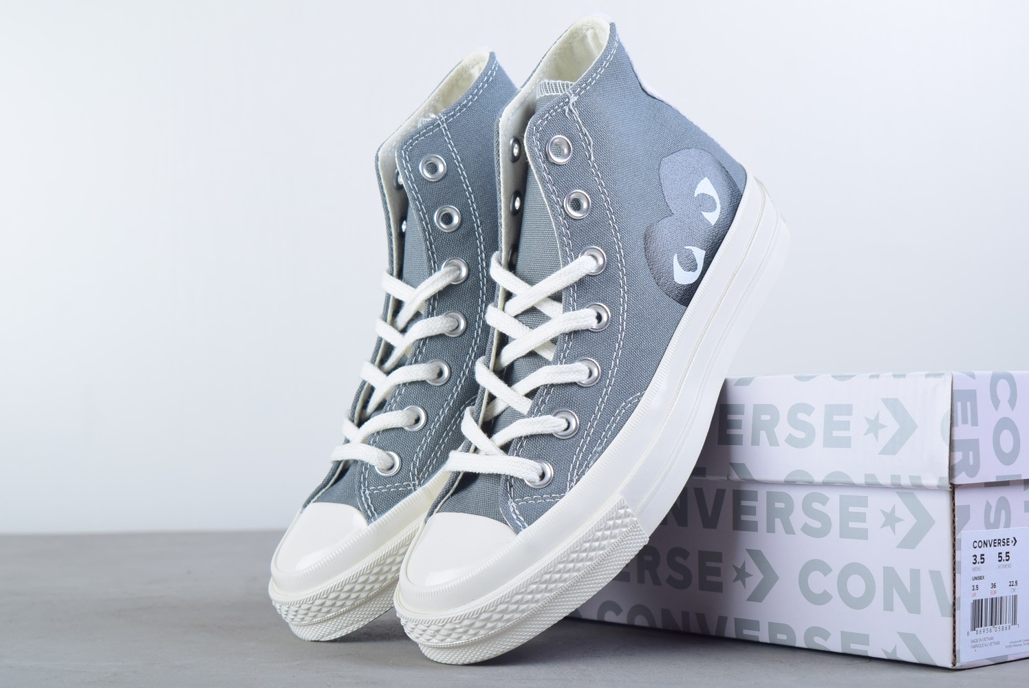 Converse Chuck Taylor All-Star 70s Hi Comme des Garcons PLAY Grey - vstockx