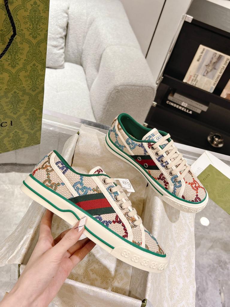 Gucci Tennis 1977 GG Logo White Multi - vstockx