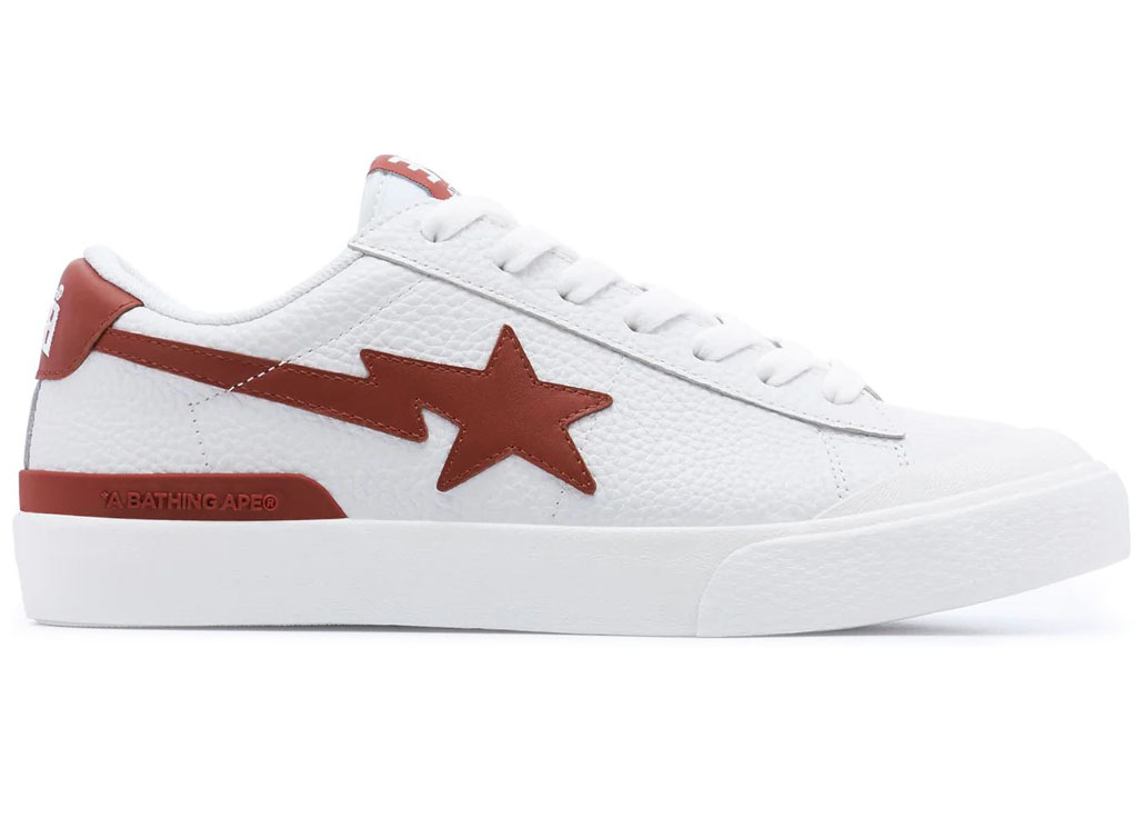 A Bathing Ape Mad Sta White Red - vstockx