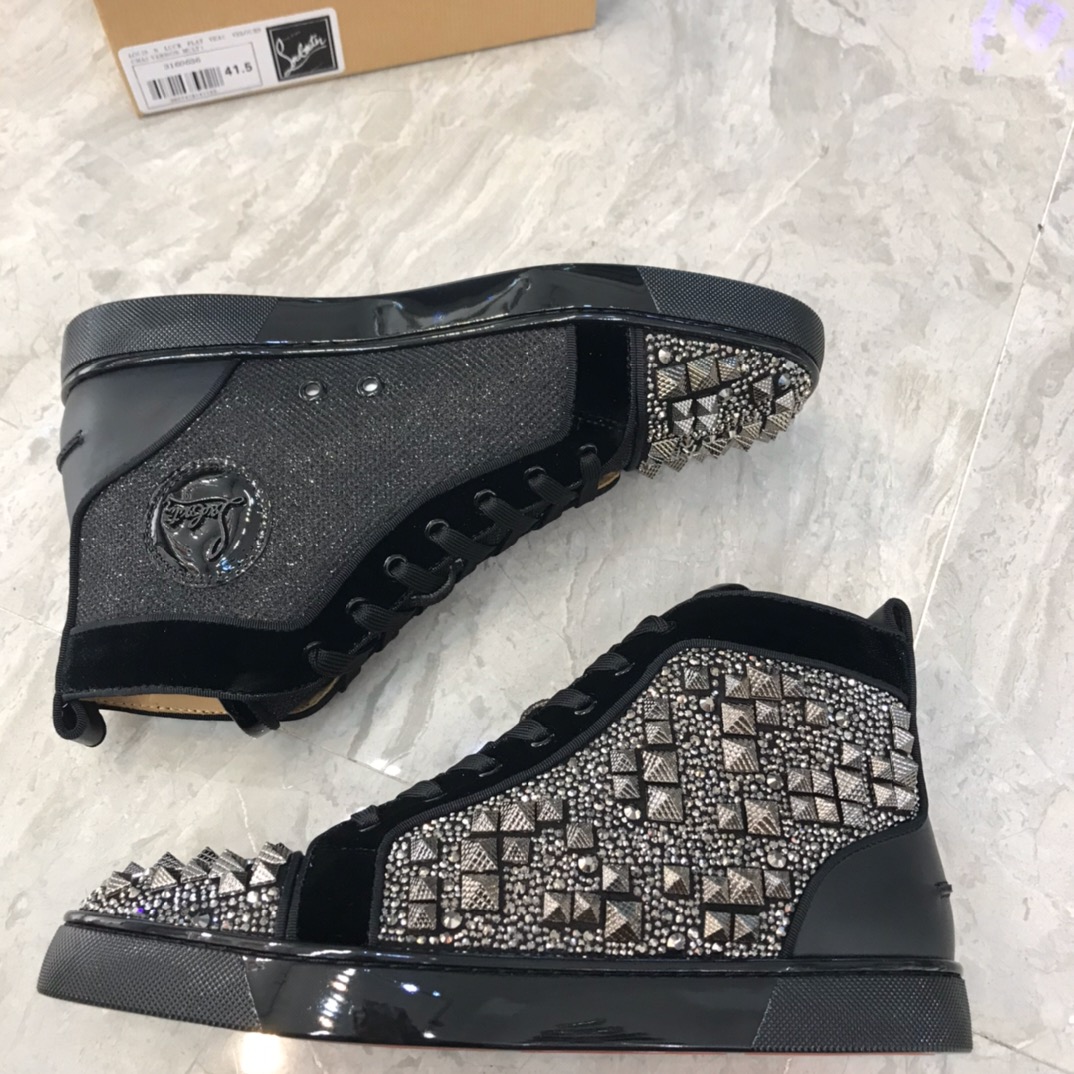 Christian Louboutin Louis Junior Spikes Orlato Flat Sneakers 36 - vstockx