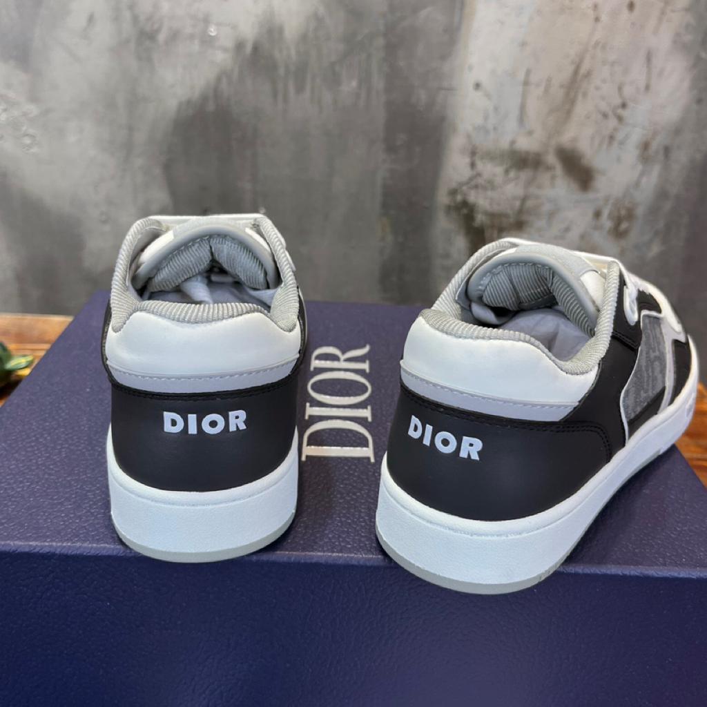 Dior B27 Low Anthracite White Dior Oblique Jacquard Ruthenium Metallic Threads - vstockx